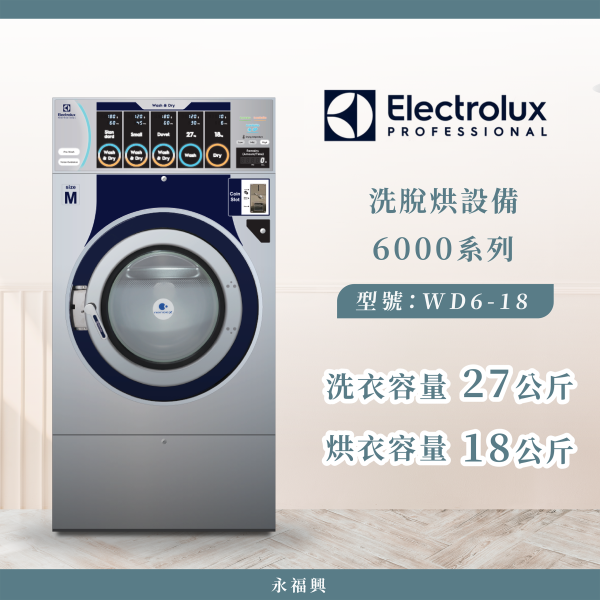 Electrolux 洗脫烘設備 WD6-18